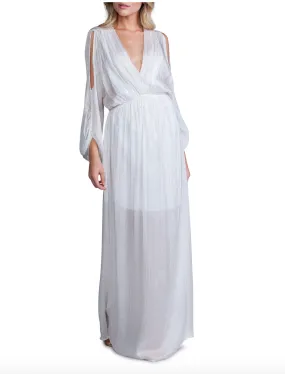 A La Plage Metallic V-Neck Maxi