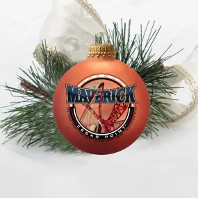 Cedar Point Maverick Circle Sign Glass Ornament