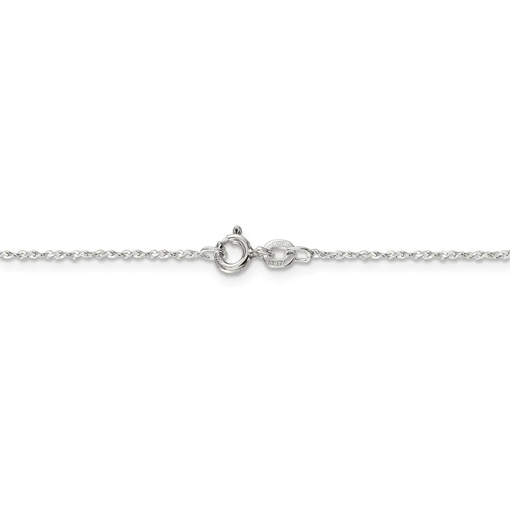 0.5mm, Sterling Silver, Twisted Serpentine Chain, 18 inch