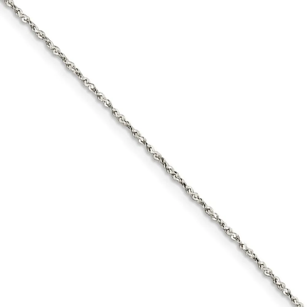 0.5mm, Sterling Silver, Twisted Serpentine Chain, 18 inch