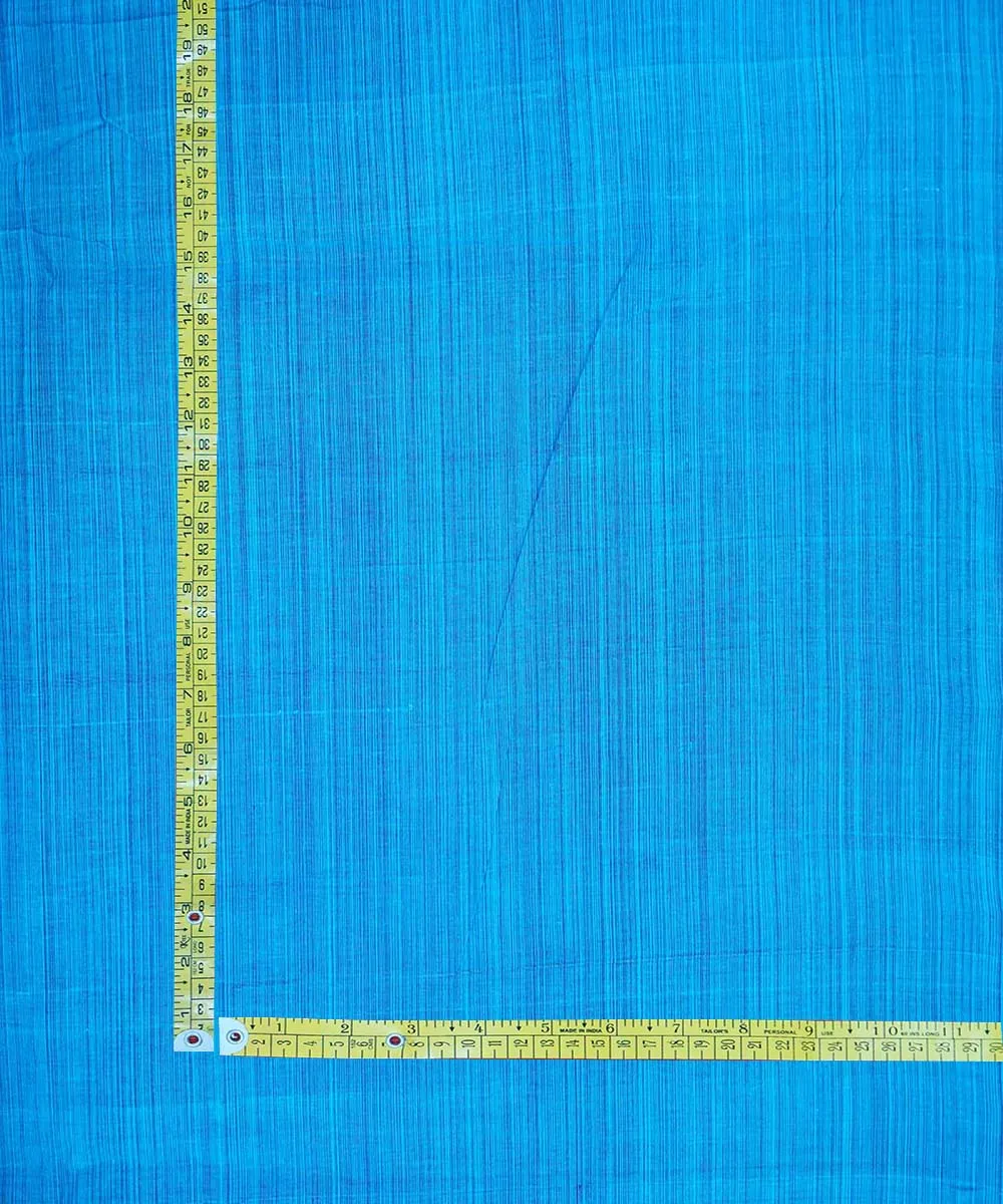 0.7m Blue handwoven cotton stripes mangalgiri fabric