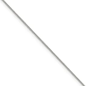 0.8mm, Sterling Silver, Solid Box Chain Necklace