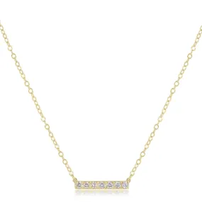 14kt Gold and Diamond Significance Bar Necklace - Seven