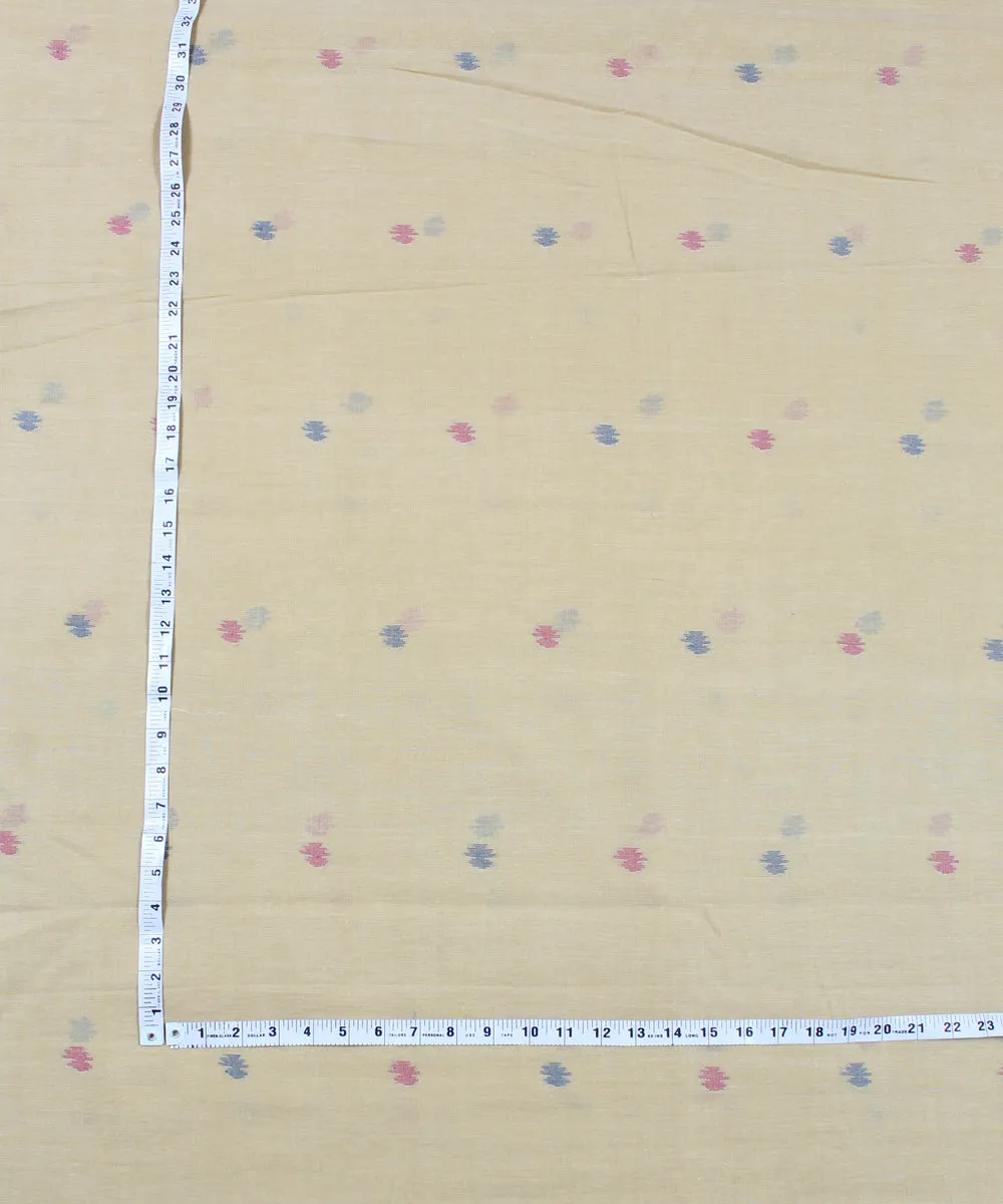 1.56m Cream handwoven cotton jamdani fabric