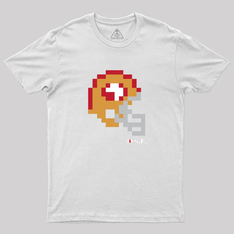 49ers Tecmo Bowl Helmet Geek T-Shirt