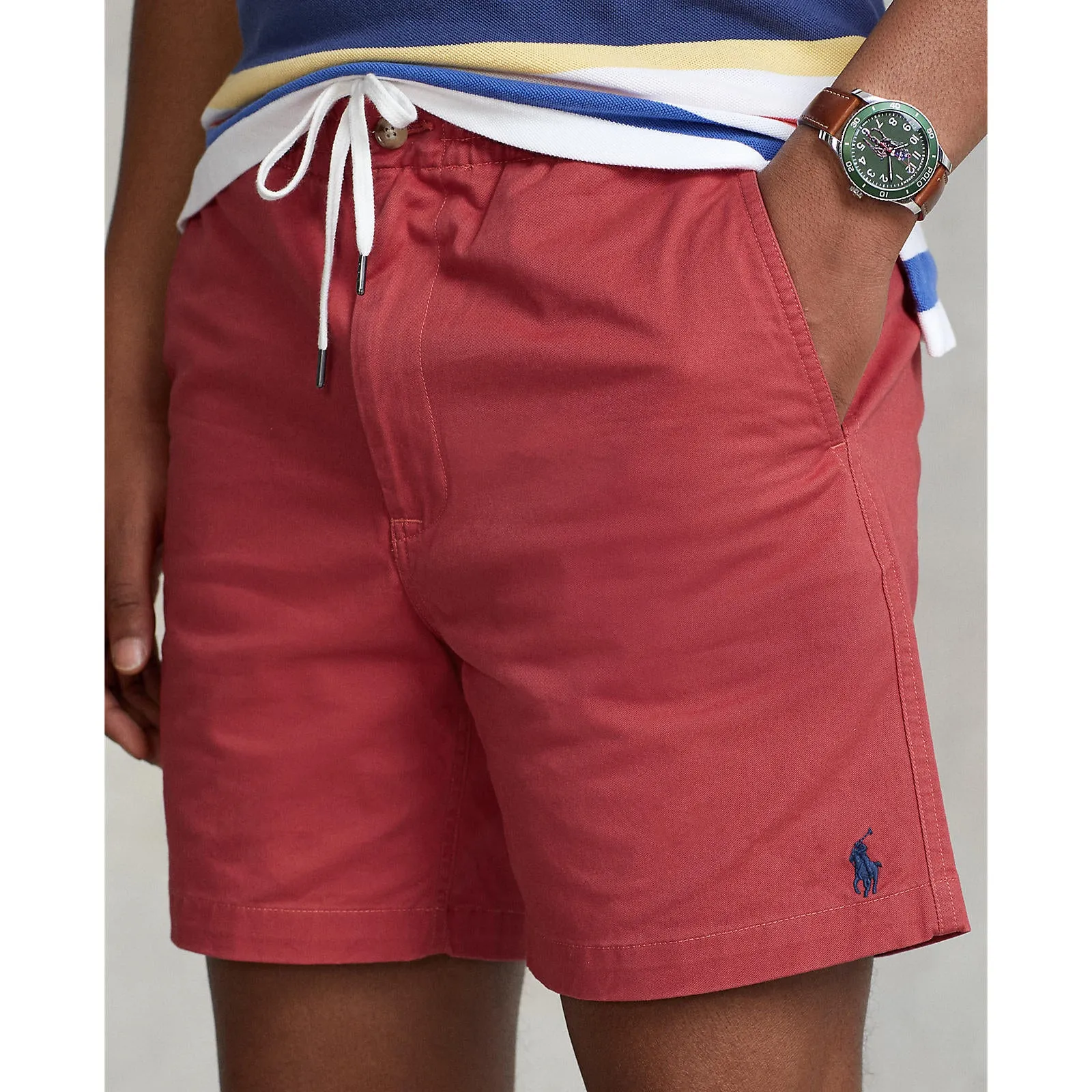 6 Inch Prepster Stretch Chino Short - Red