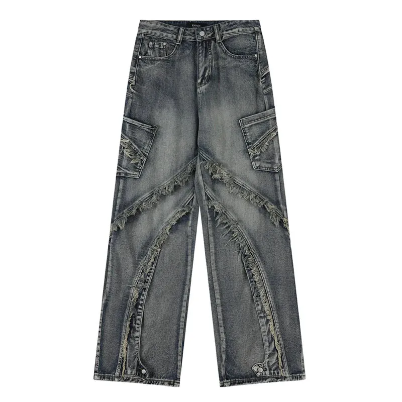 90’s Throwback Distressed Wide Leg Jeans