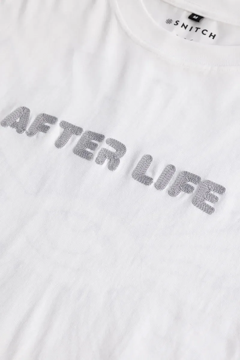 After Life White Oversized T-Shirt