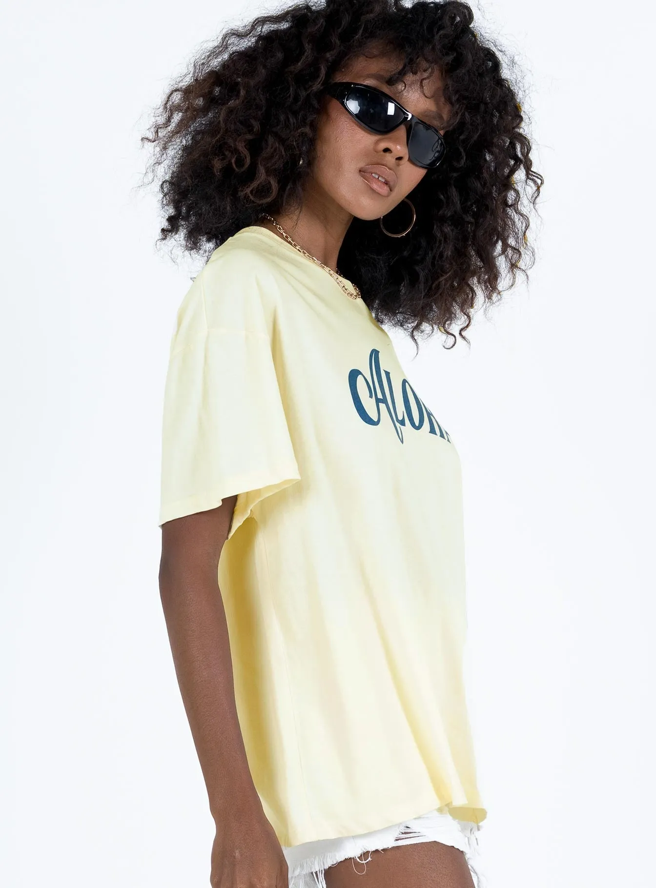 Aloha Oversized Tee Ivory