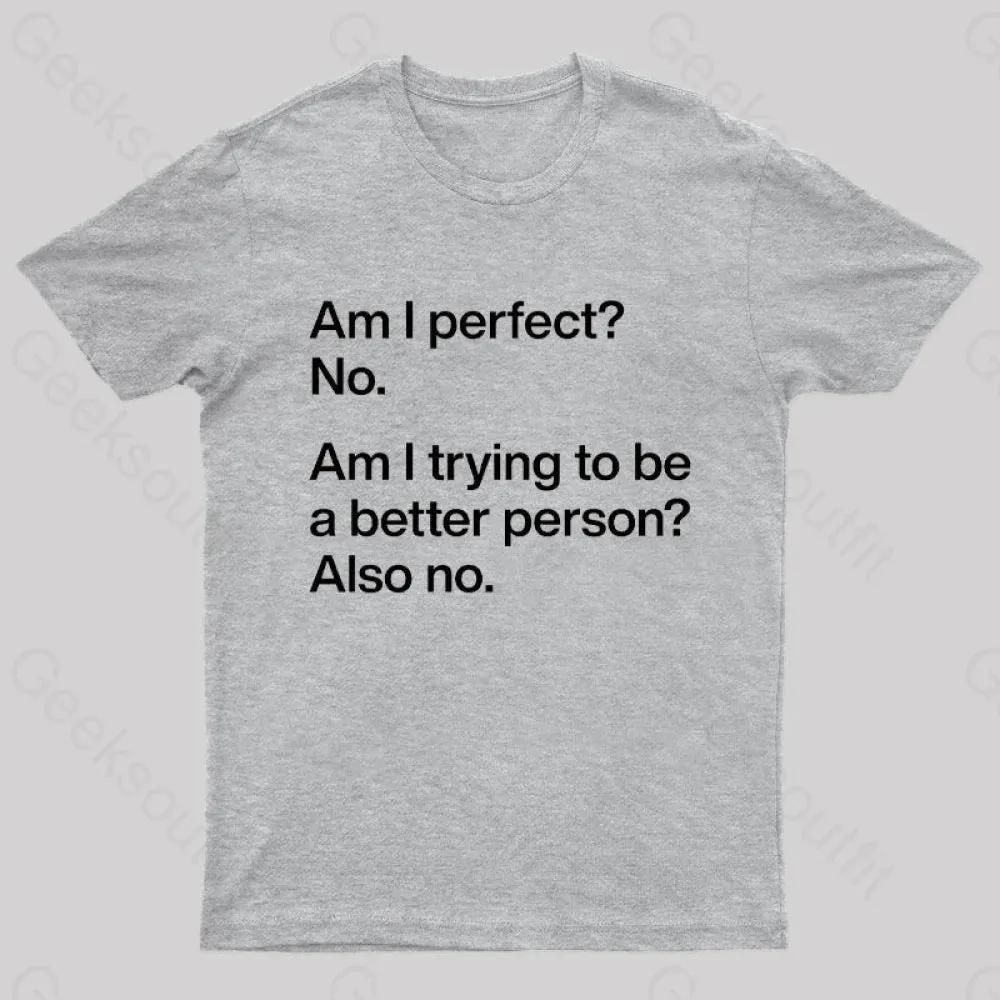 Am I Perfect No Geek T-Shirt