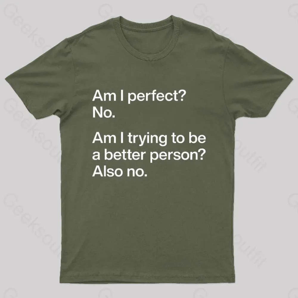 Am I Perfect No Geek T-Shirt