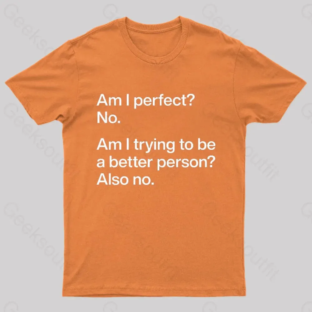 Am I Perfect No Geek T-Shirt