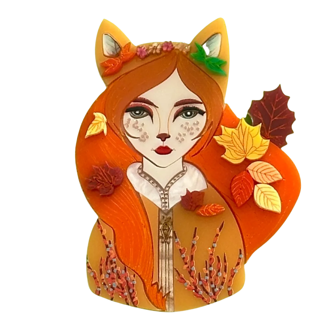 Amber the fabulous 🦊 - Brooch - Set of 4