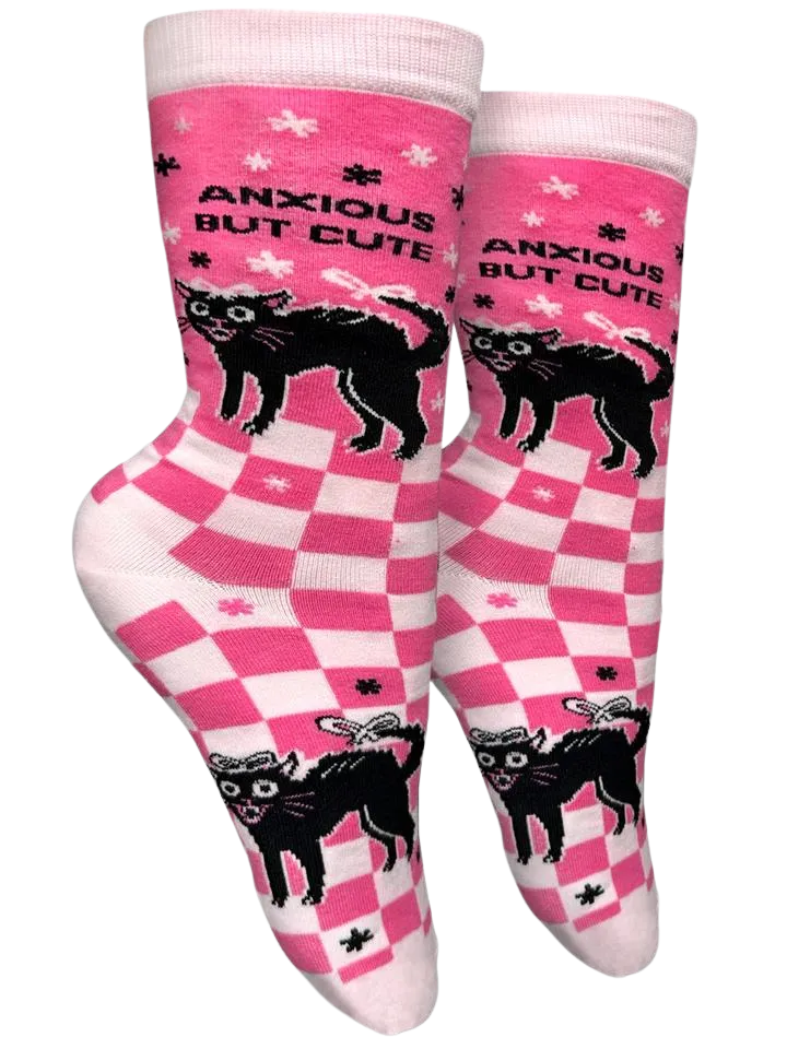 Anxious But Cute - Women's Crew Socks