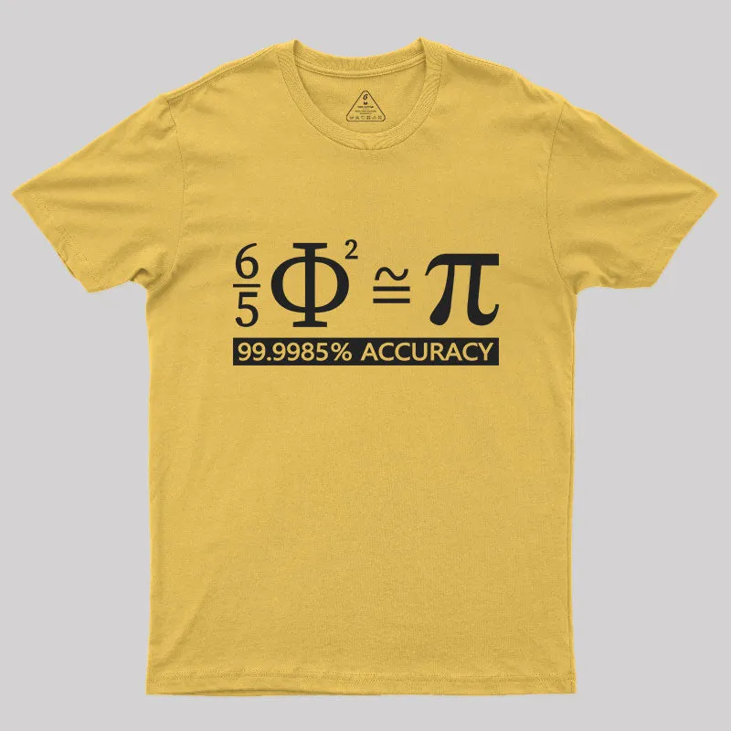 Approximate Relationship Between Π and Φ T-Shirt