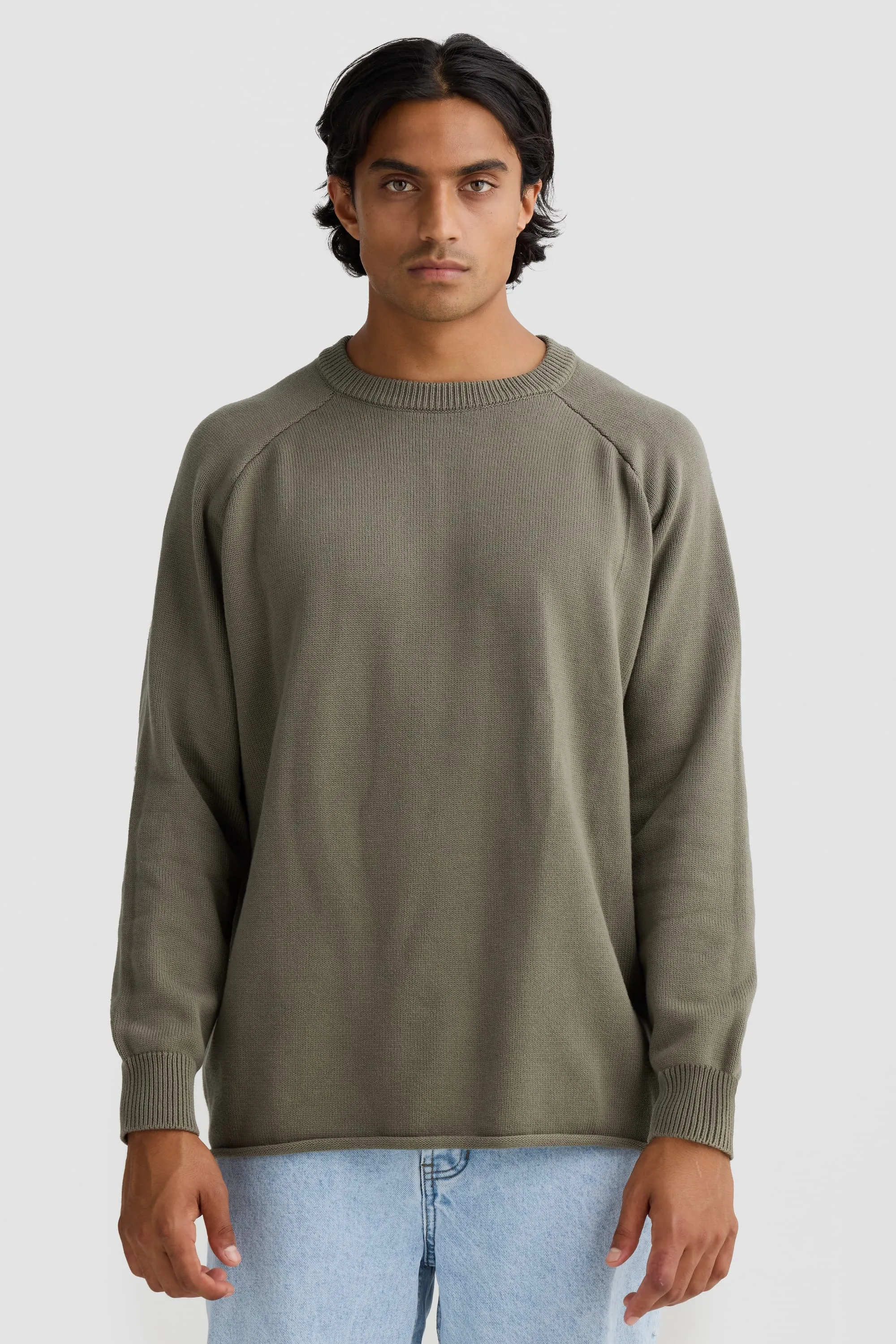 Atlas Knit Crew Moss