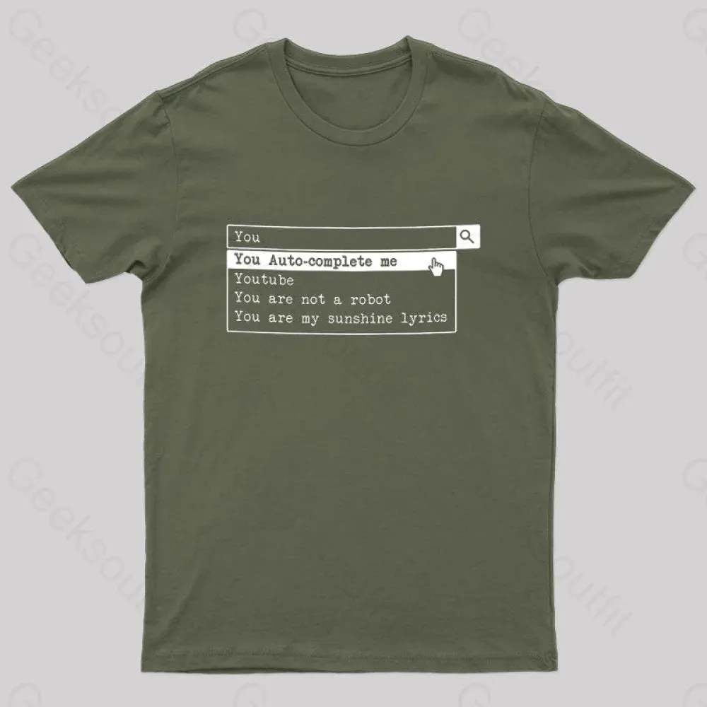 Autocomplete Nerd T-Shirt