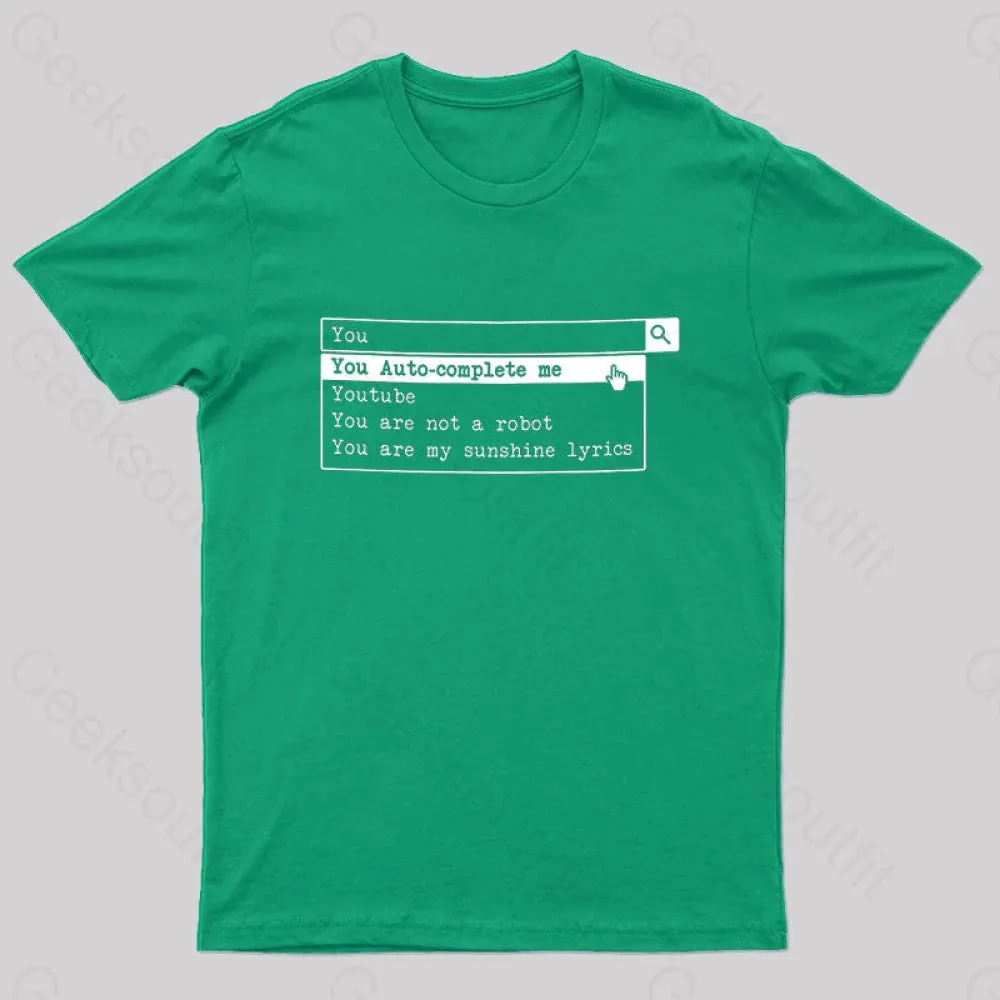 Autocomplete Nerd T-Shirt