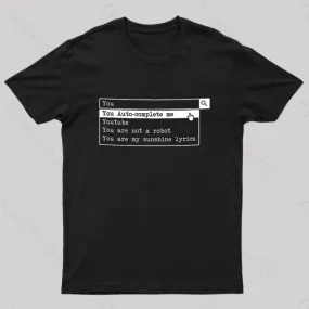 Autocomplete Nerd T-Shirt