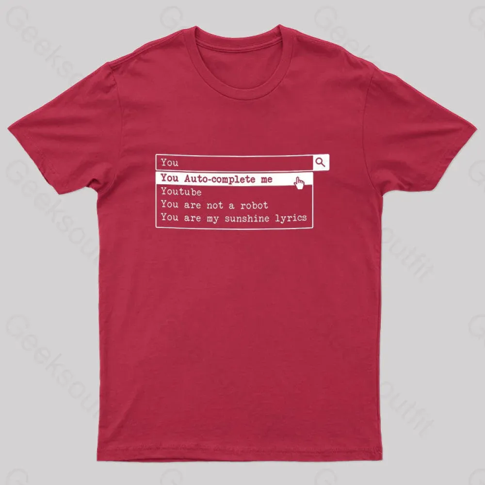 Autocomplete Nerd T-Shirt