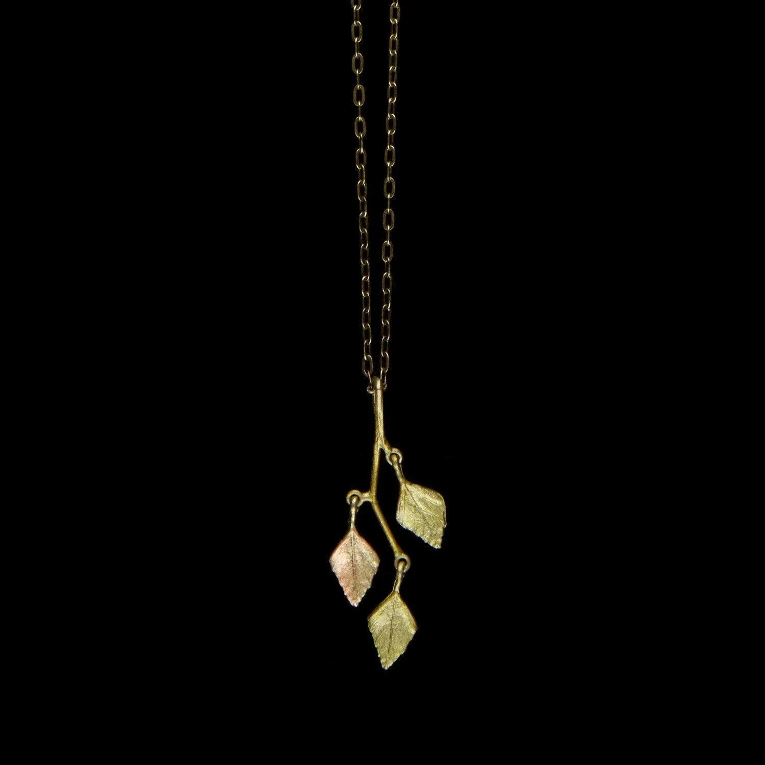 Autumn Birch Pendant - Small Leaf