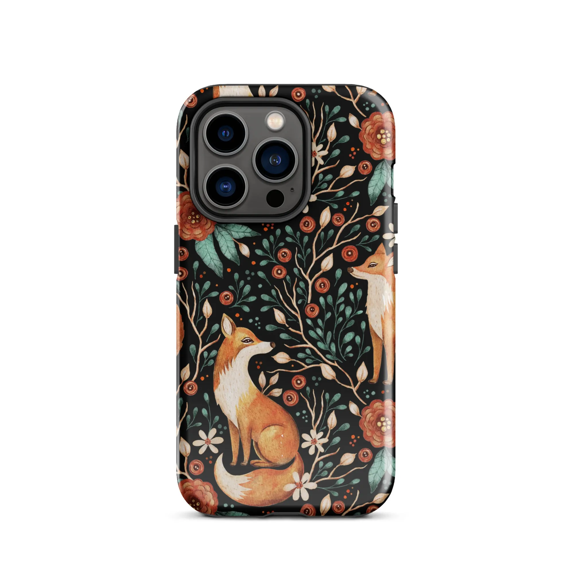 Autumn Fox Pattern Premium iphone Case