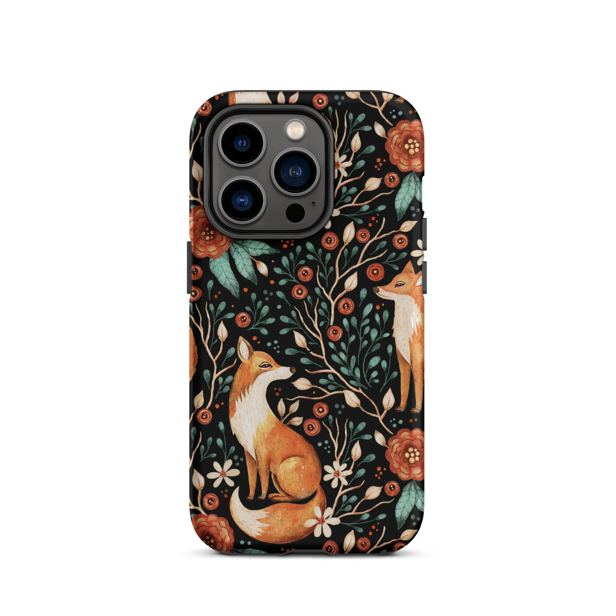 Autumn Fox Pattern Premium iphone Case