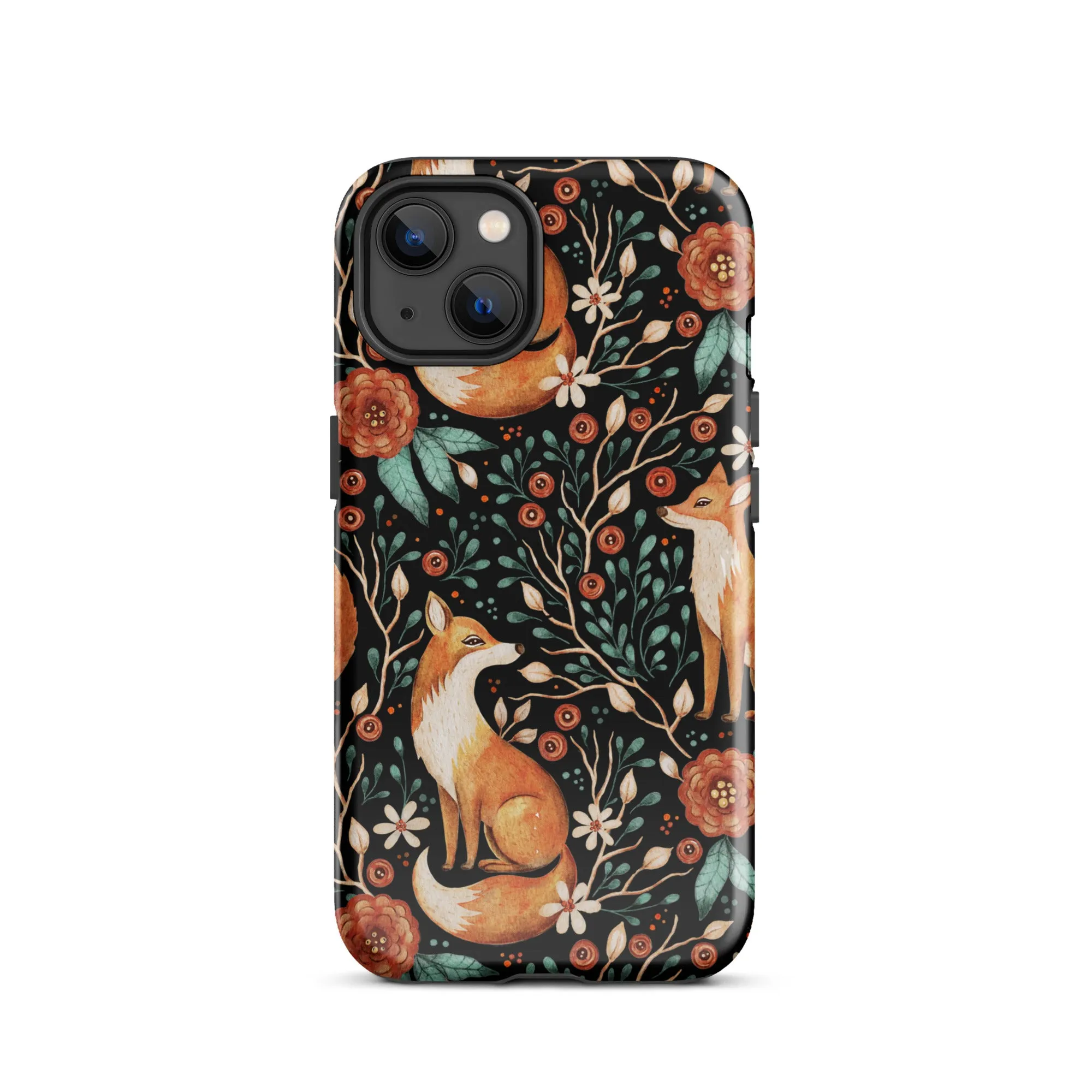 Autumn Fox Pattern Premium iphone Case