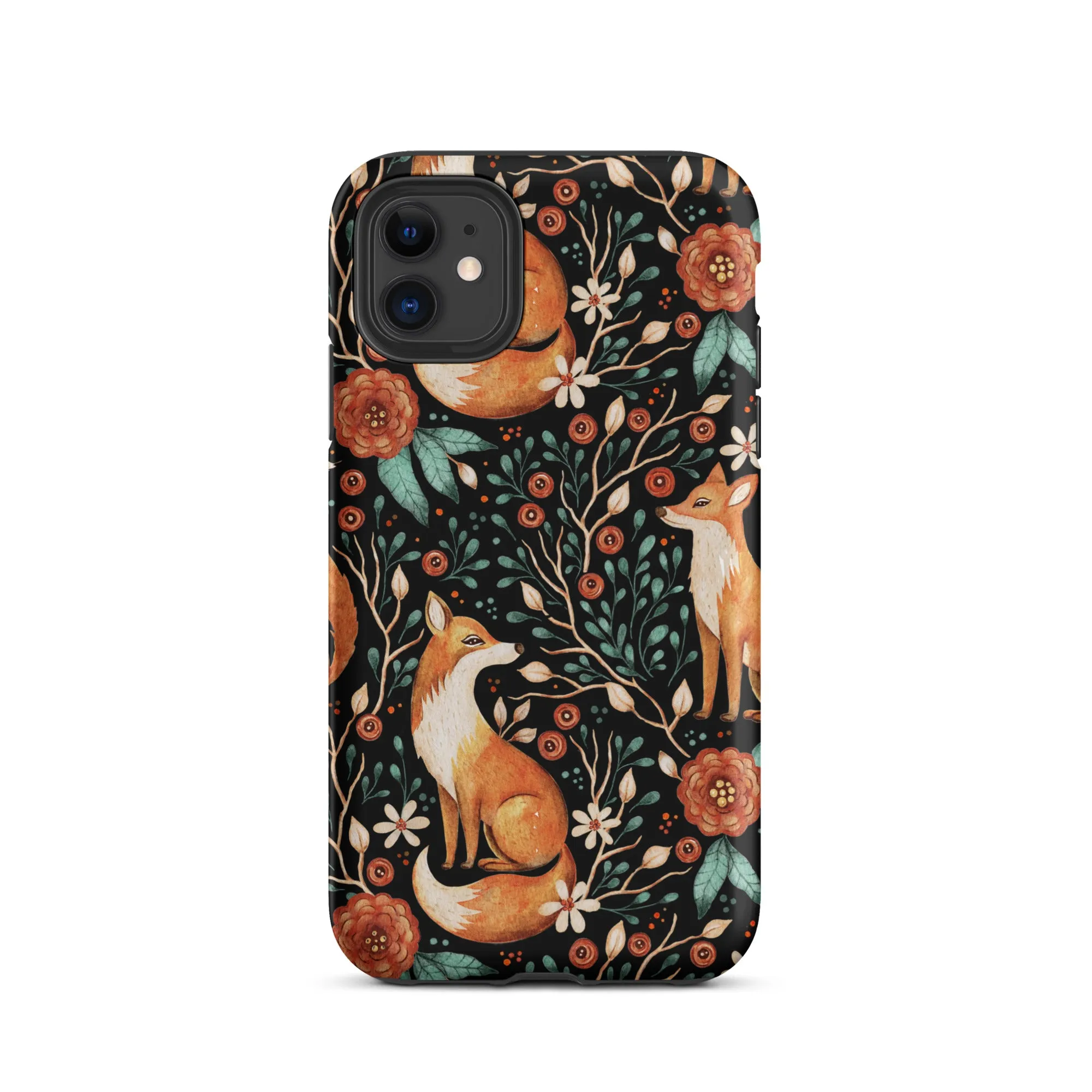 Autumn Fox Pattern Premium iphone Case