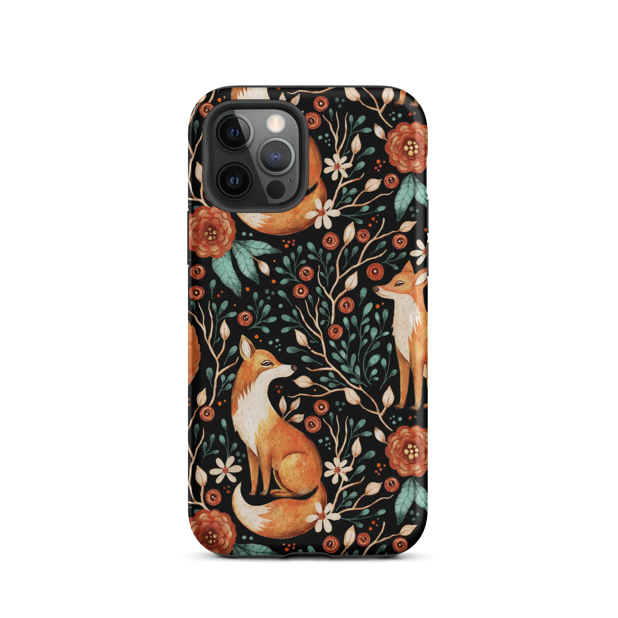 Autumn Fox Pattern Premium iphone Case