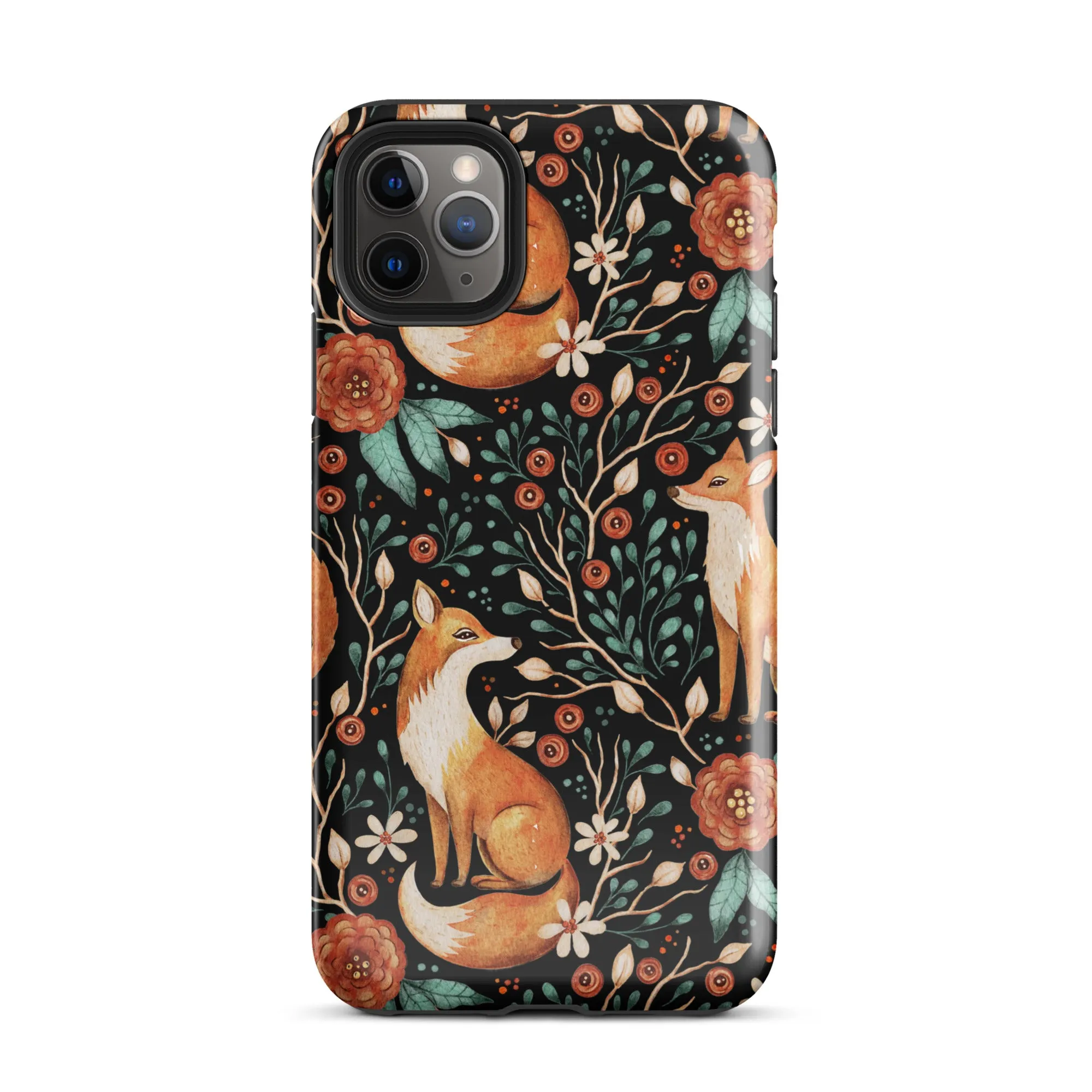 Autumn Fox Pattern Premium iphone Case