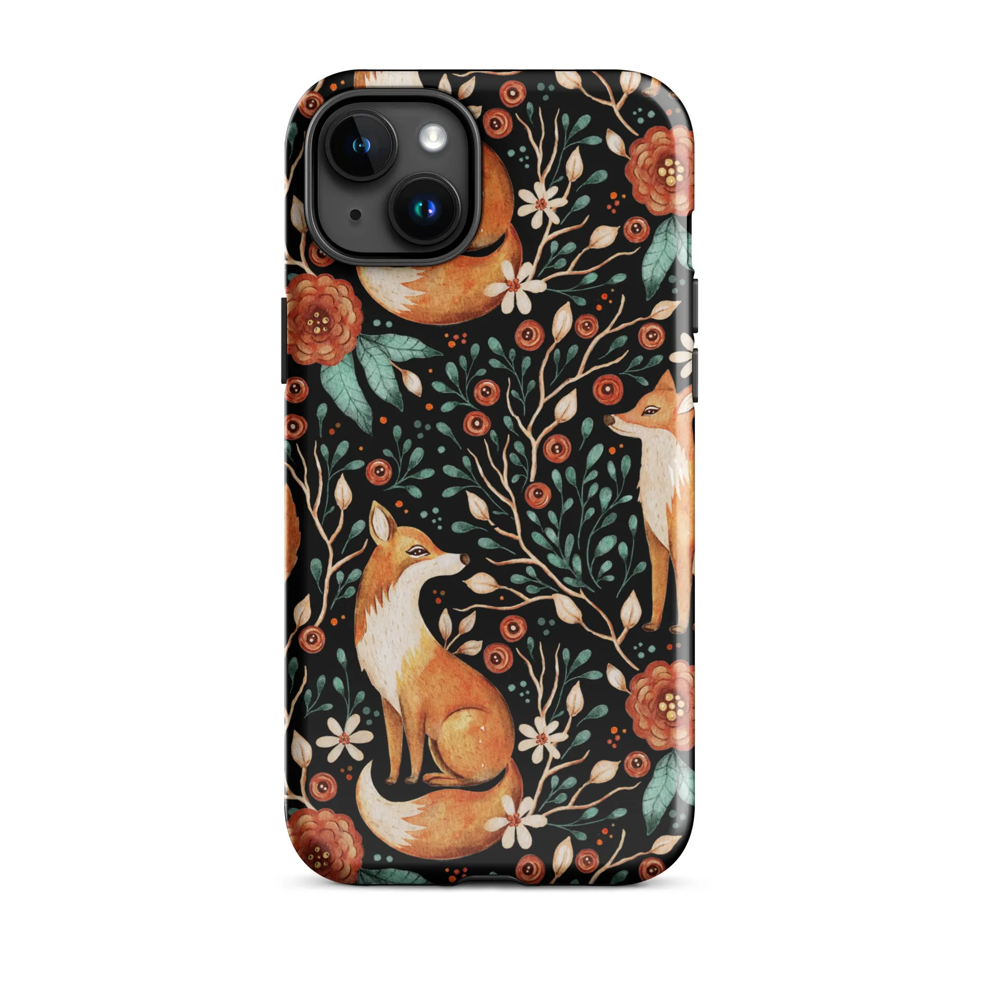 Autumn Fox Pattern Premium iphone Case