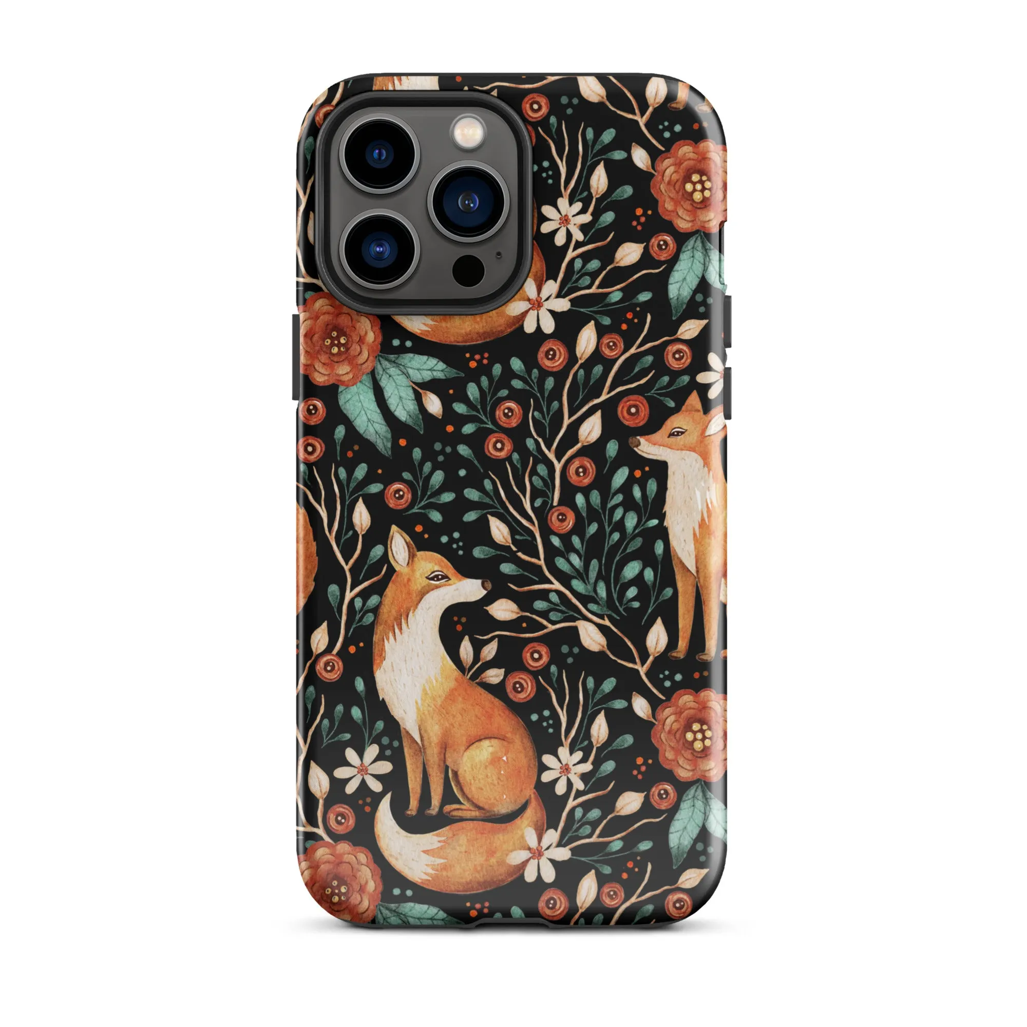 Autumn Fox Pattern Premium iphone Case