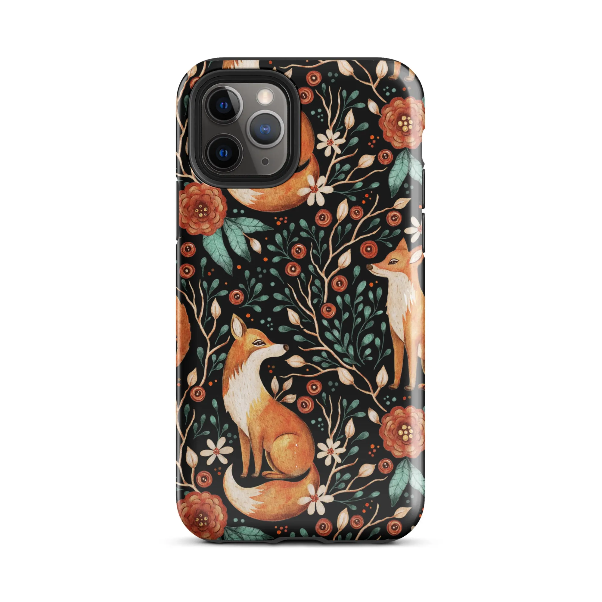 Autumn Fox Pattern Premium iphone Case