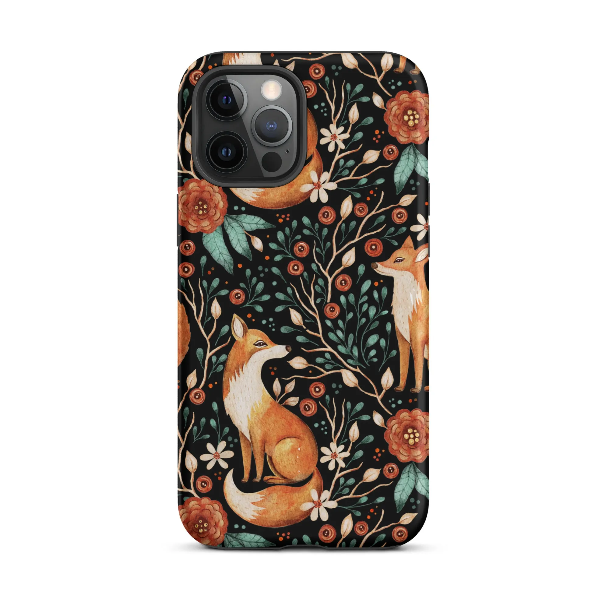 Autumn Fox Pattern Premium iphone Case