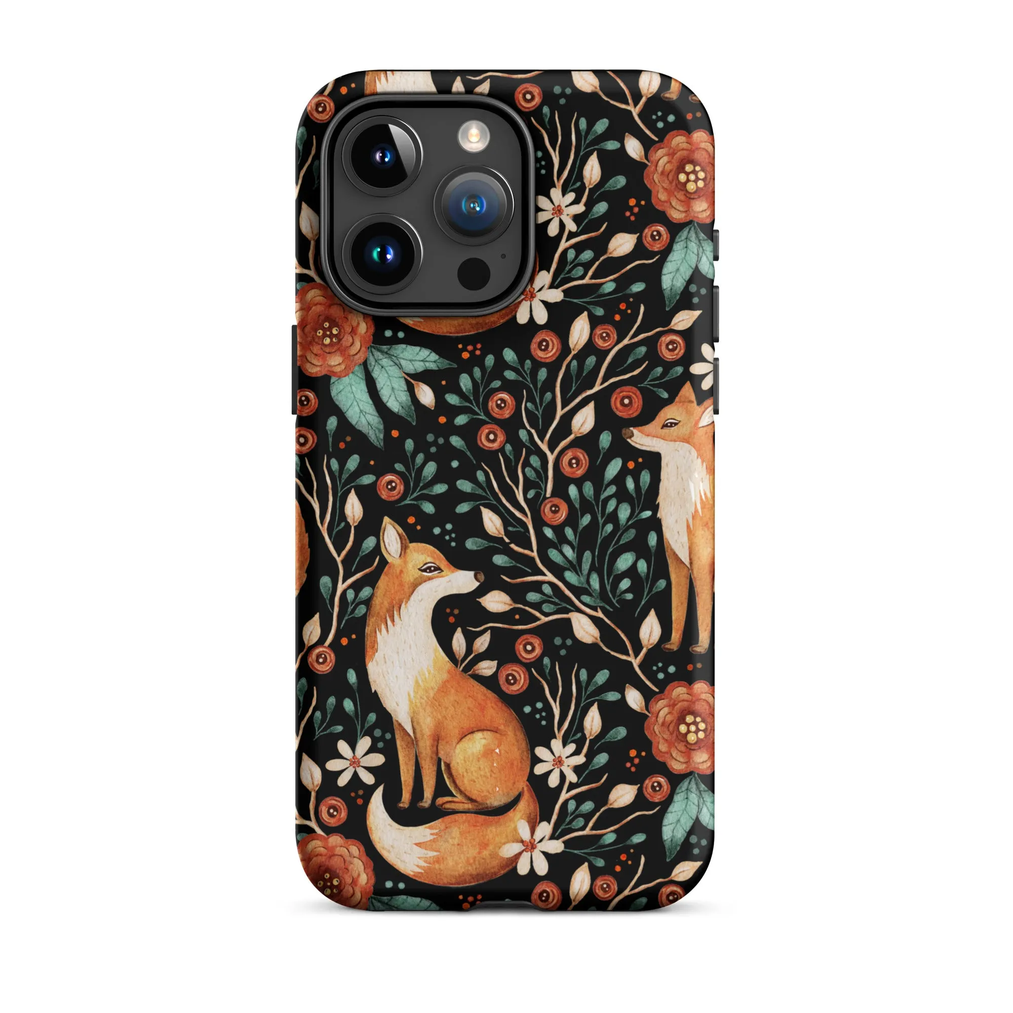 Autumn Fox Pattern Premium iphone Case