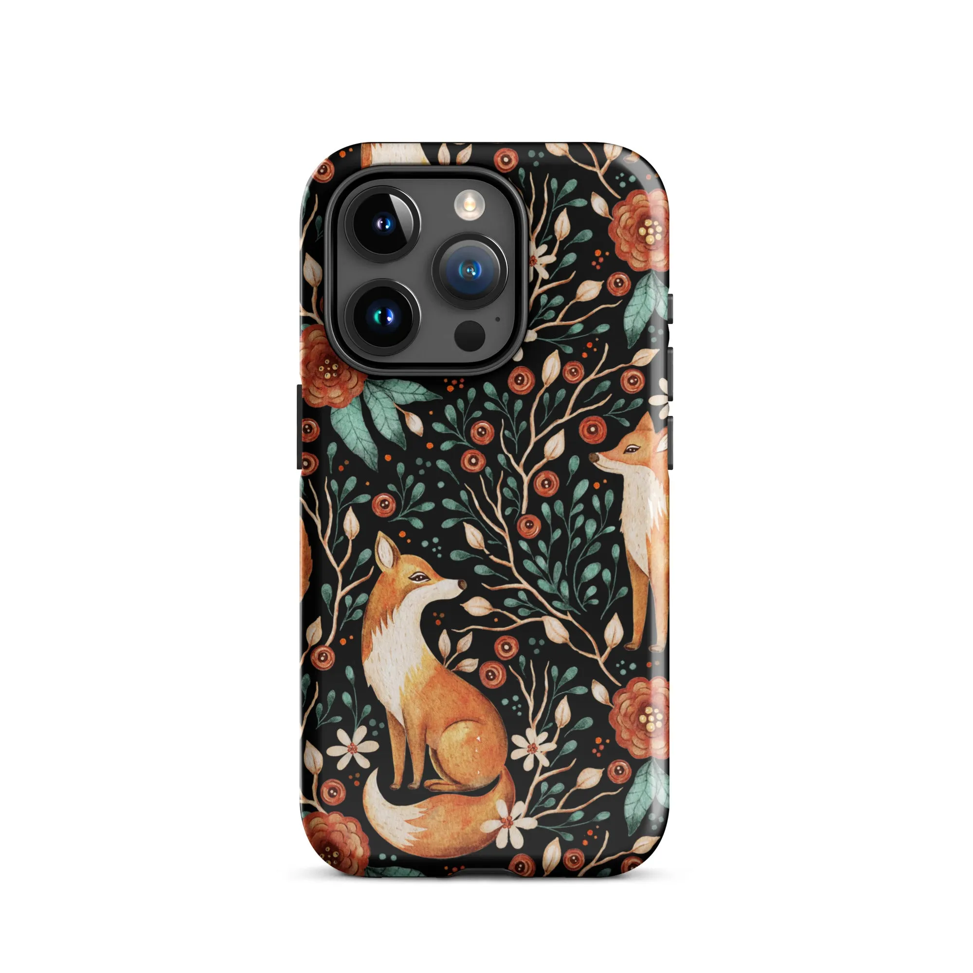 Autumn Fox Pattern Premium iphone Case