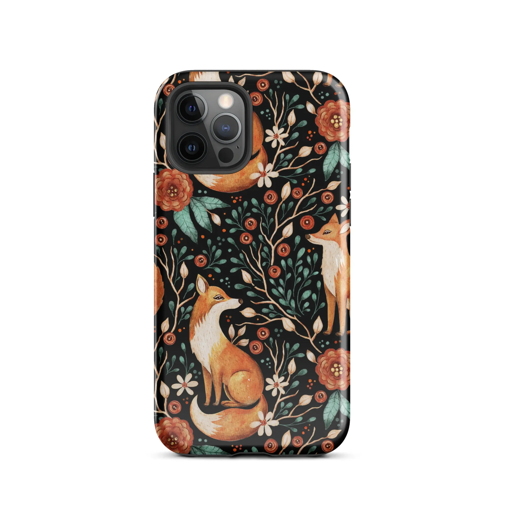 Autumn Fox Pattern Premium iphone Case