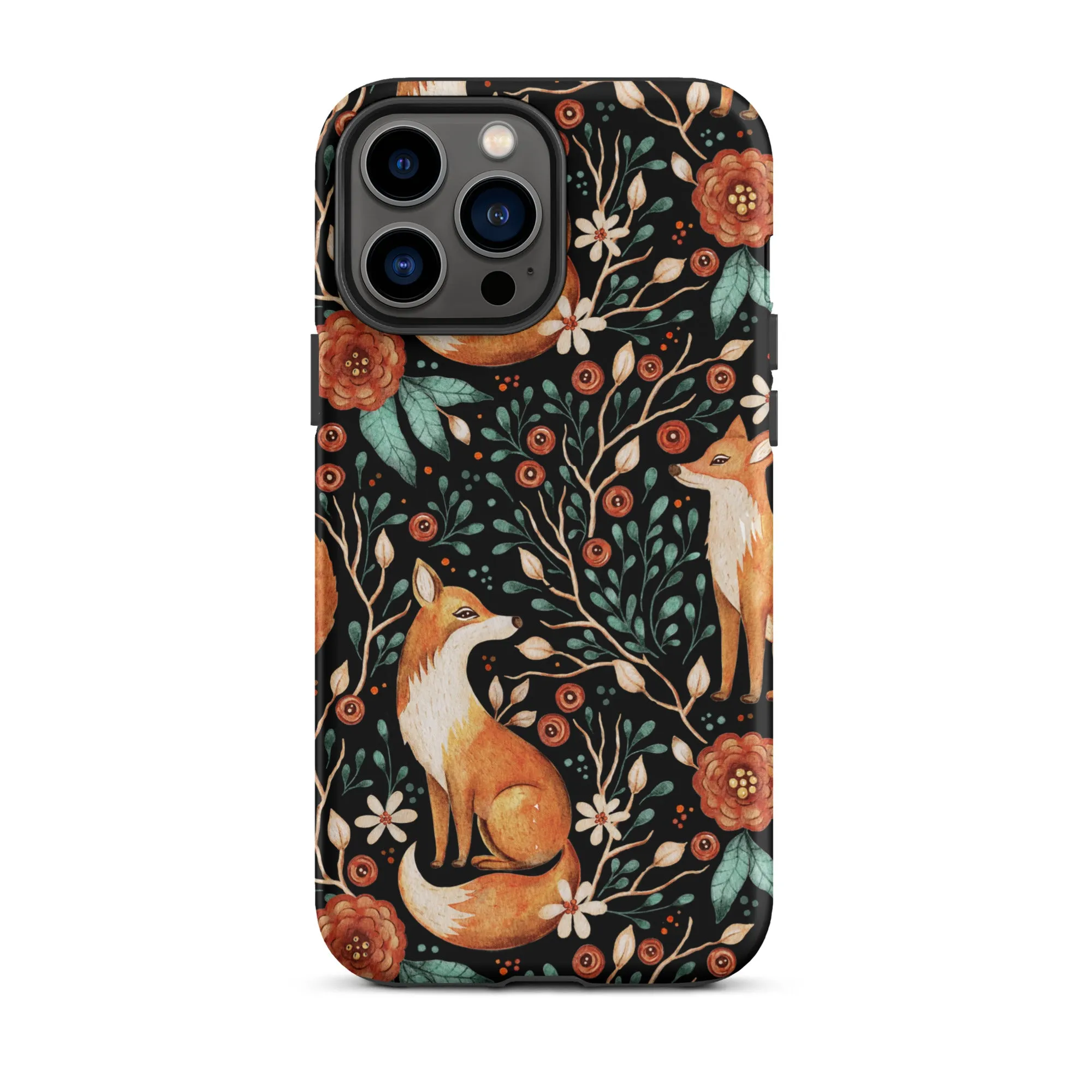 Autumn Fox Pattern Premium iphone Case