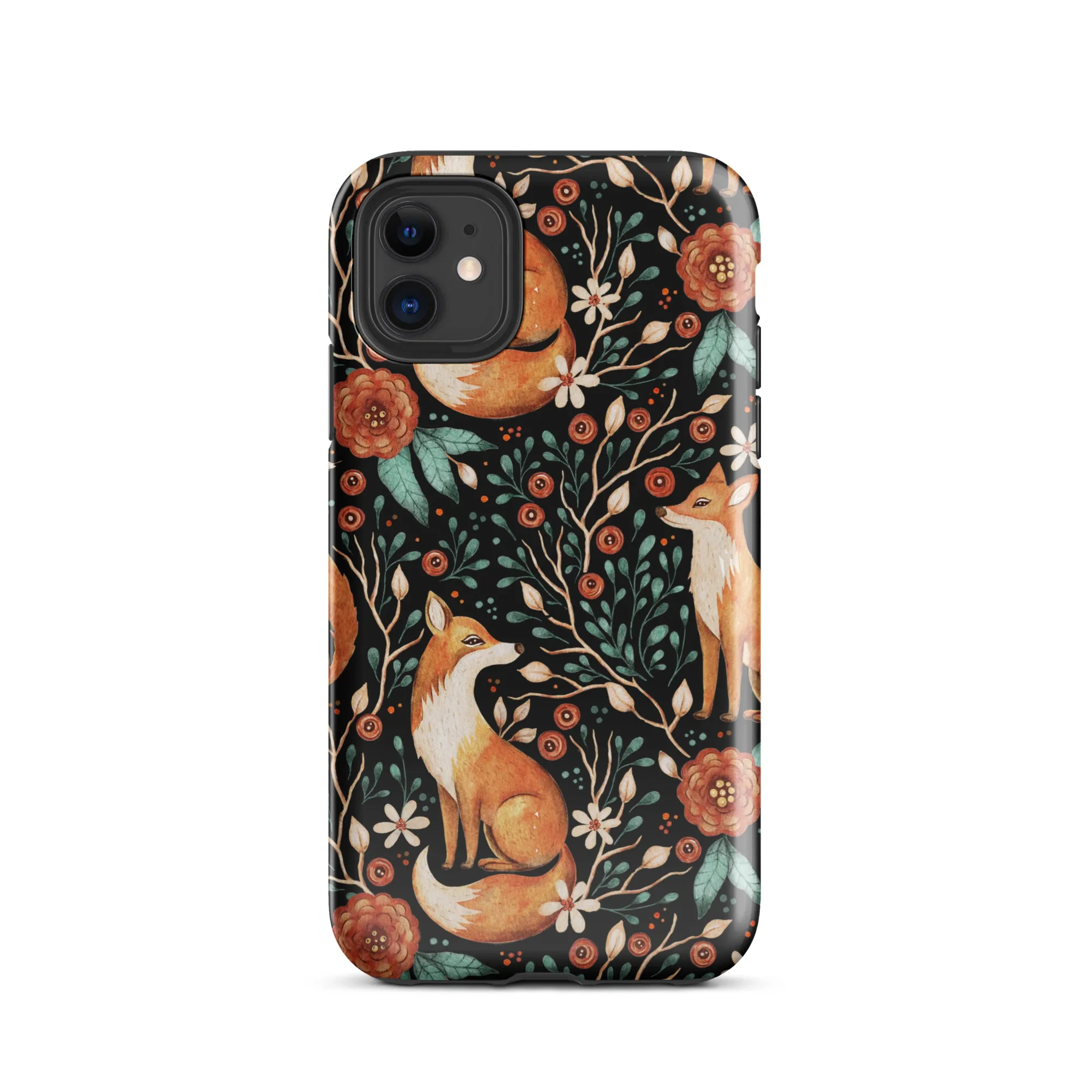 Autumn Fox Pattern Premium iphone Case