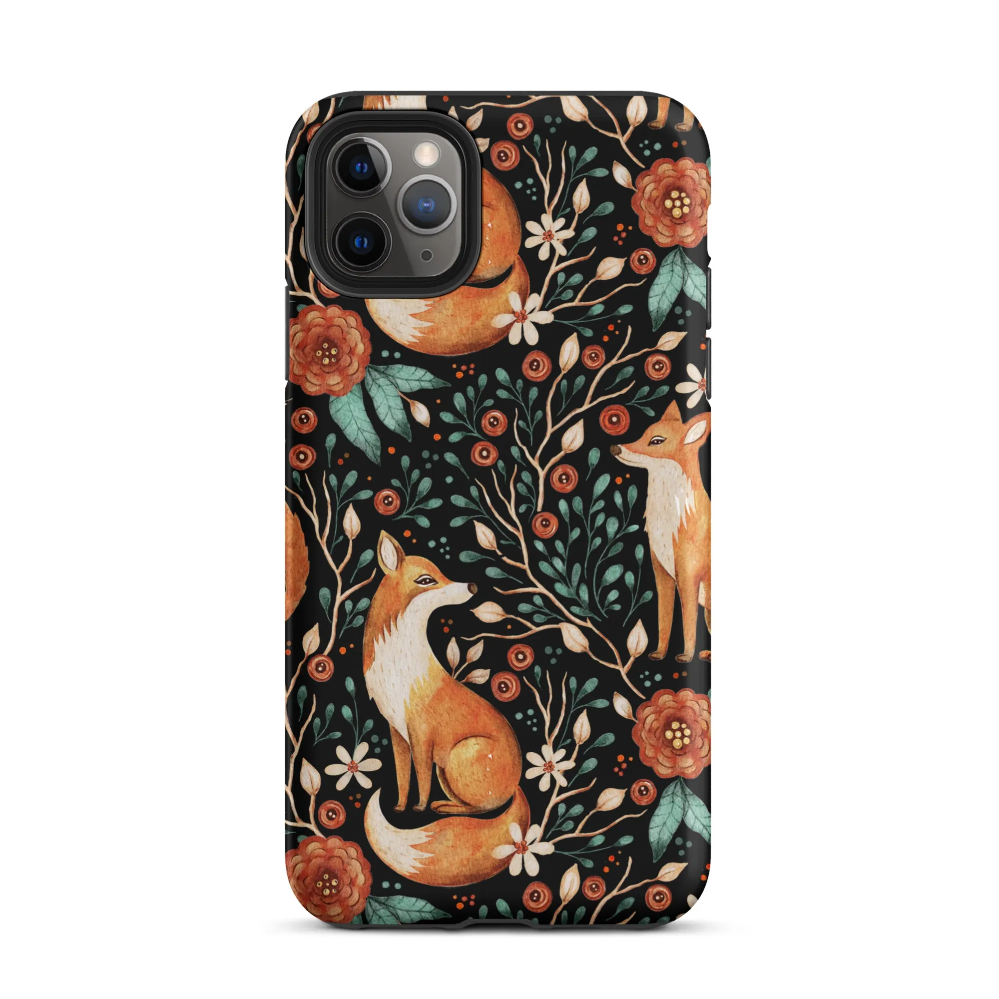 Autumn Fox Pattern Premium iphone Case