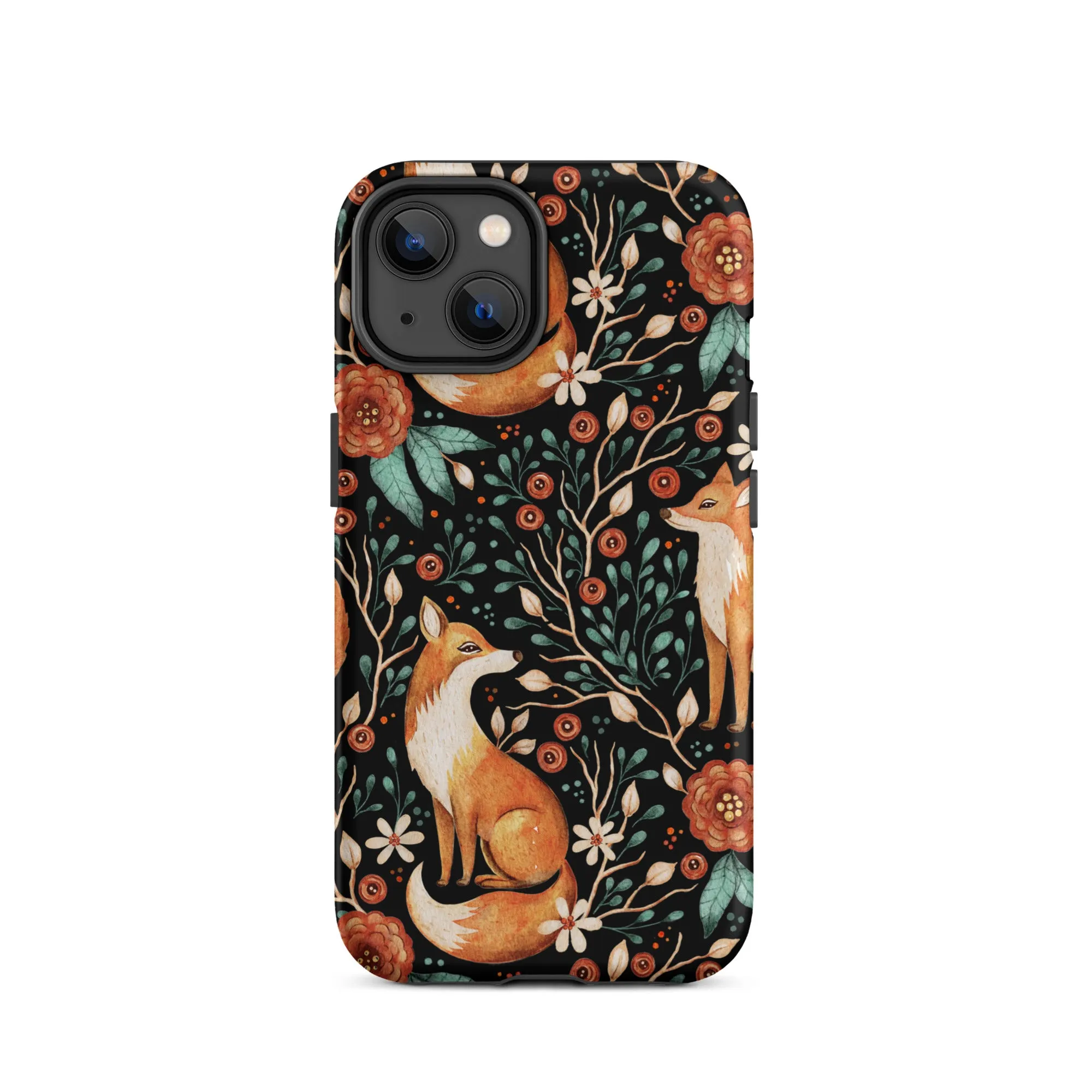 Autumn Fox Pattern Premium iphone Case