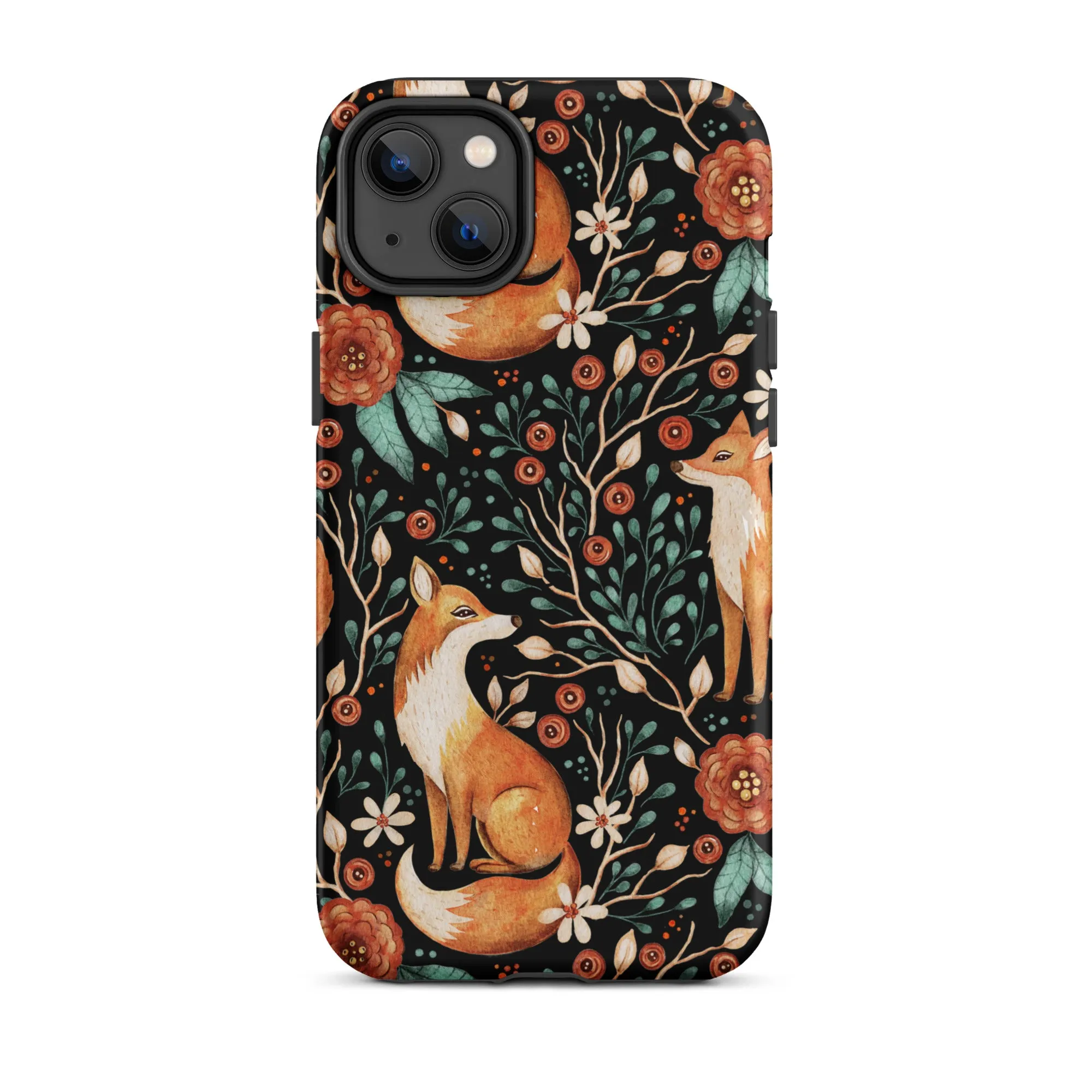 Autumn Fox Pattern Premium iphone Case