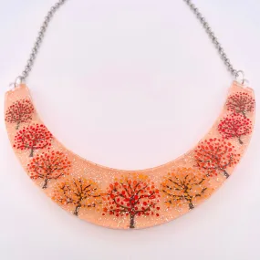 Autumn tree - necklace - Set of 2