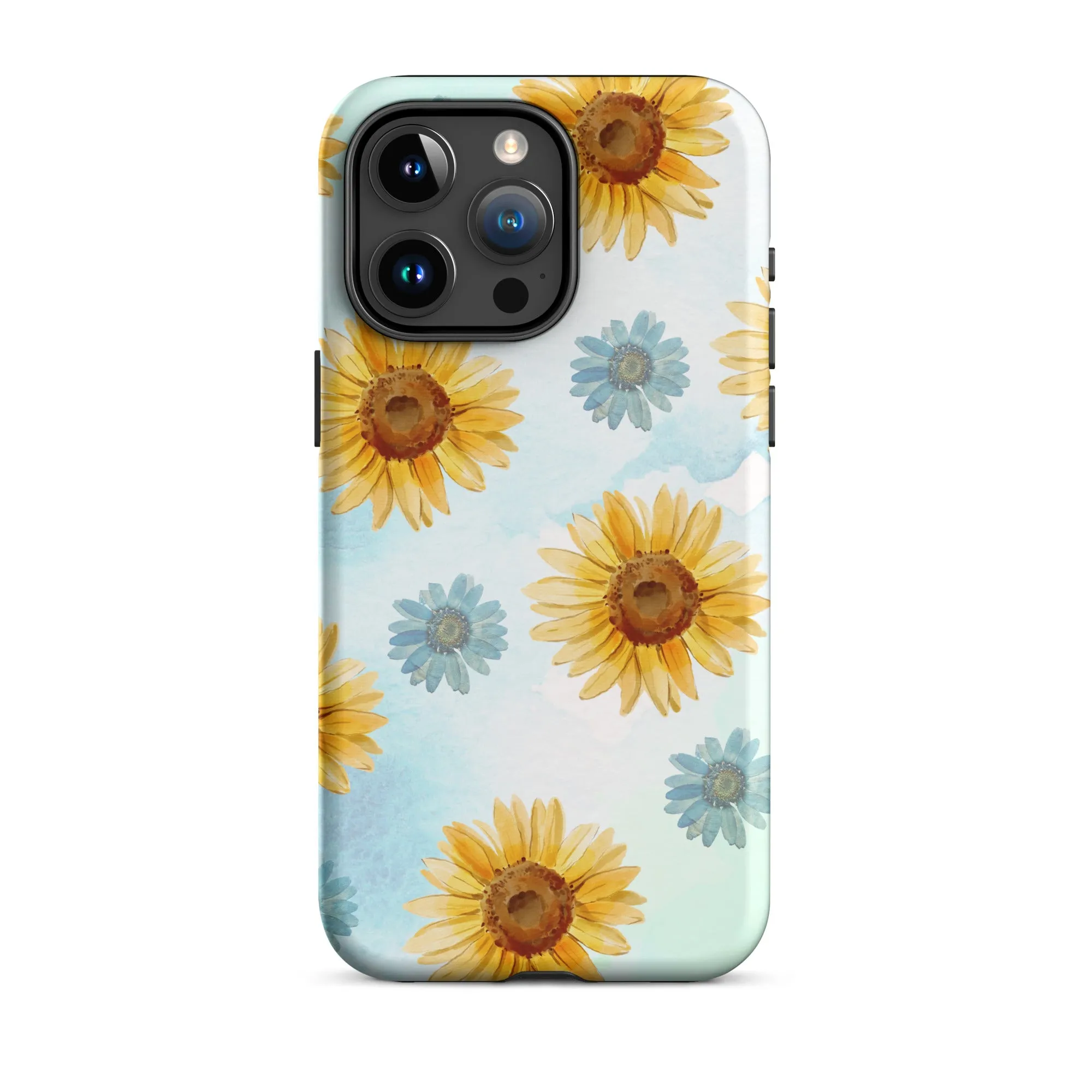 Azure Autumn Blossoms Premium iPhone Case