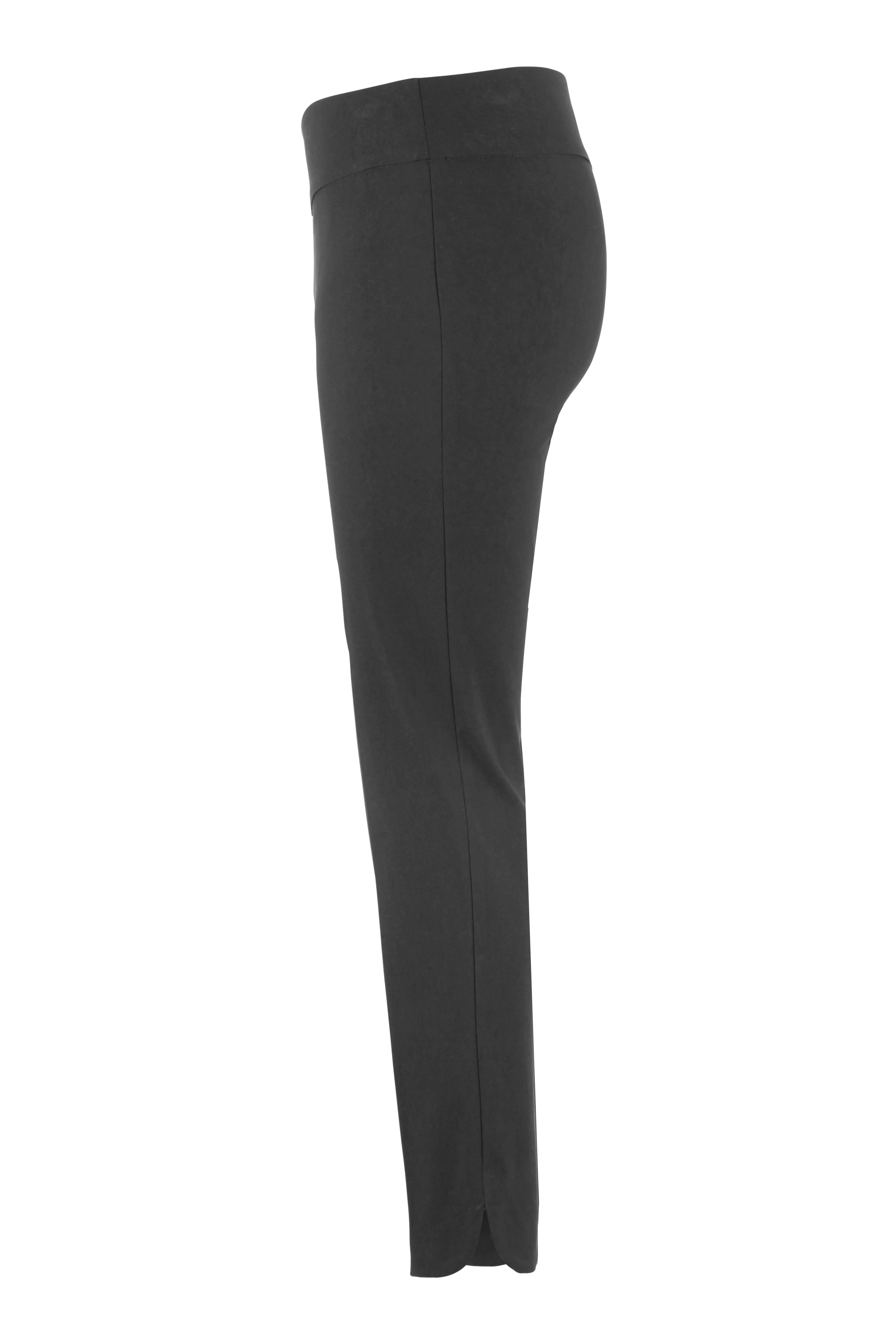 Basic 28 Inch Petal Slit Pant - Black 65027