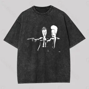 Beavis And Butthead Pulp Fiction Washed T-shirt