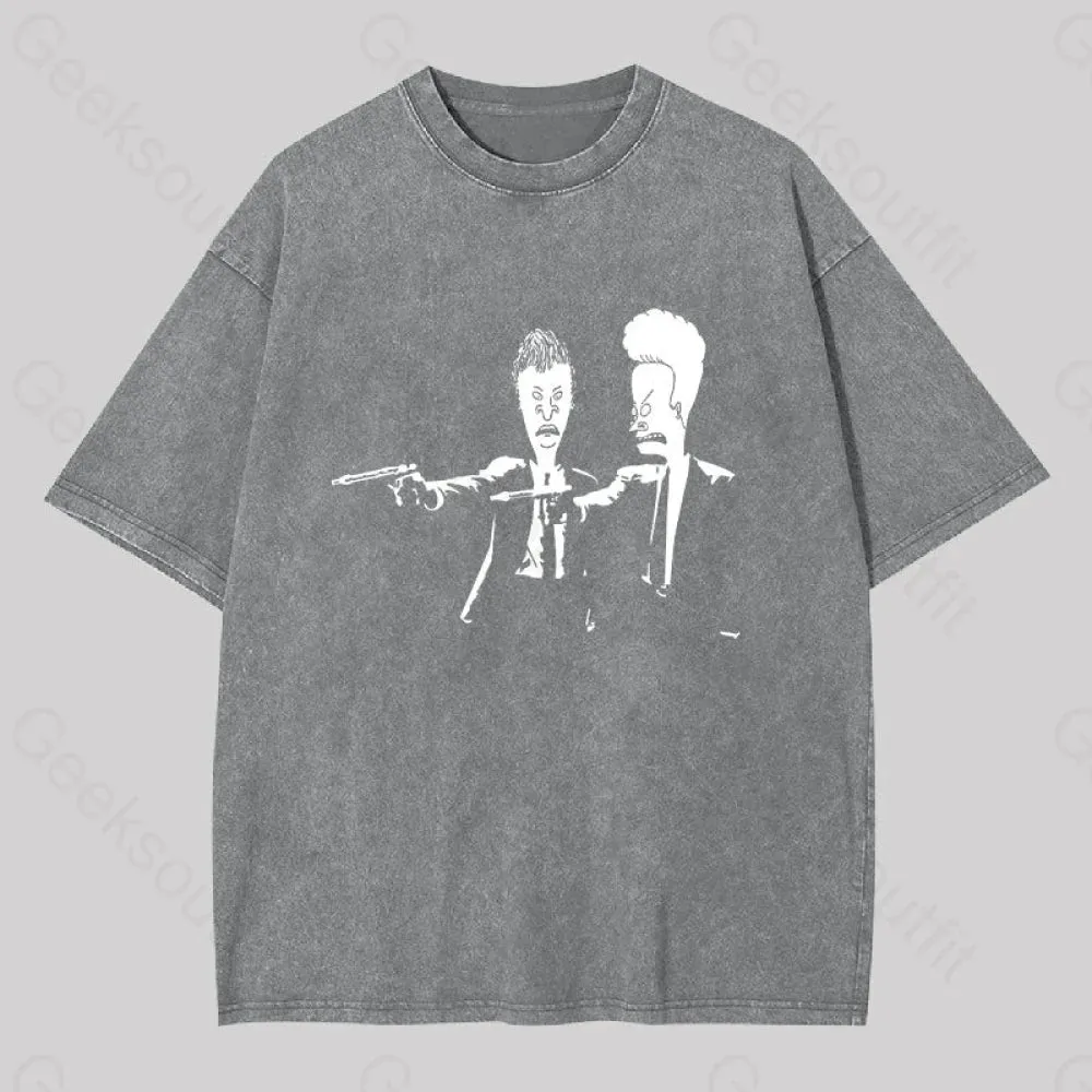 Beavis And Butthead Pulp Fiction Washed T-shirt