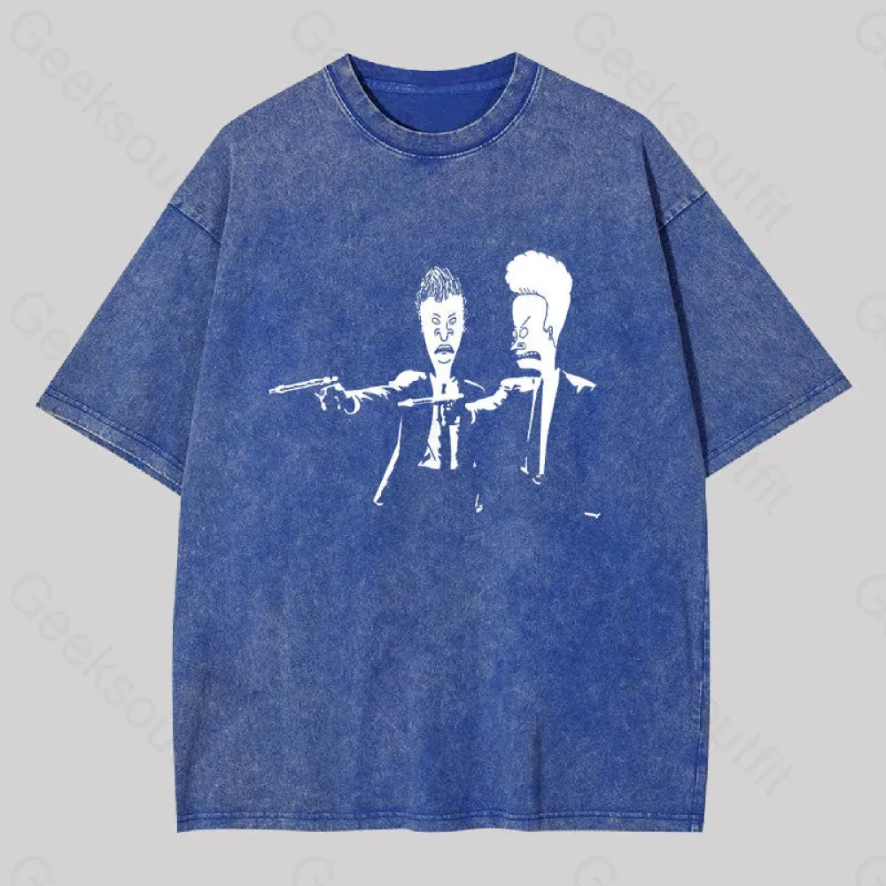 Beavis And Butthead Pulp Fiction Washed T-shirt