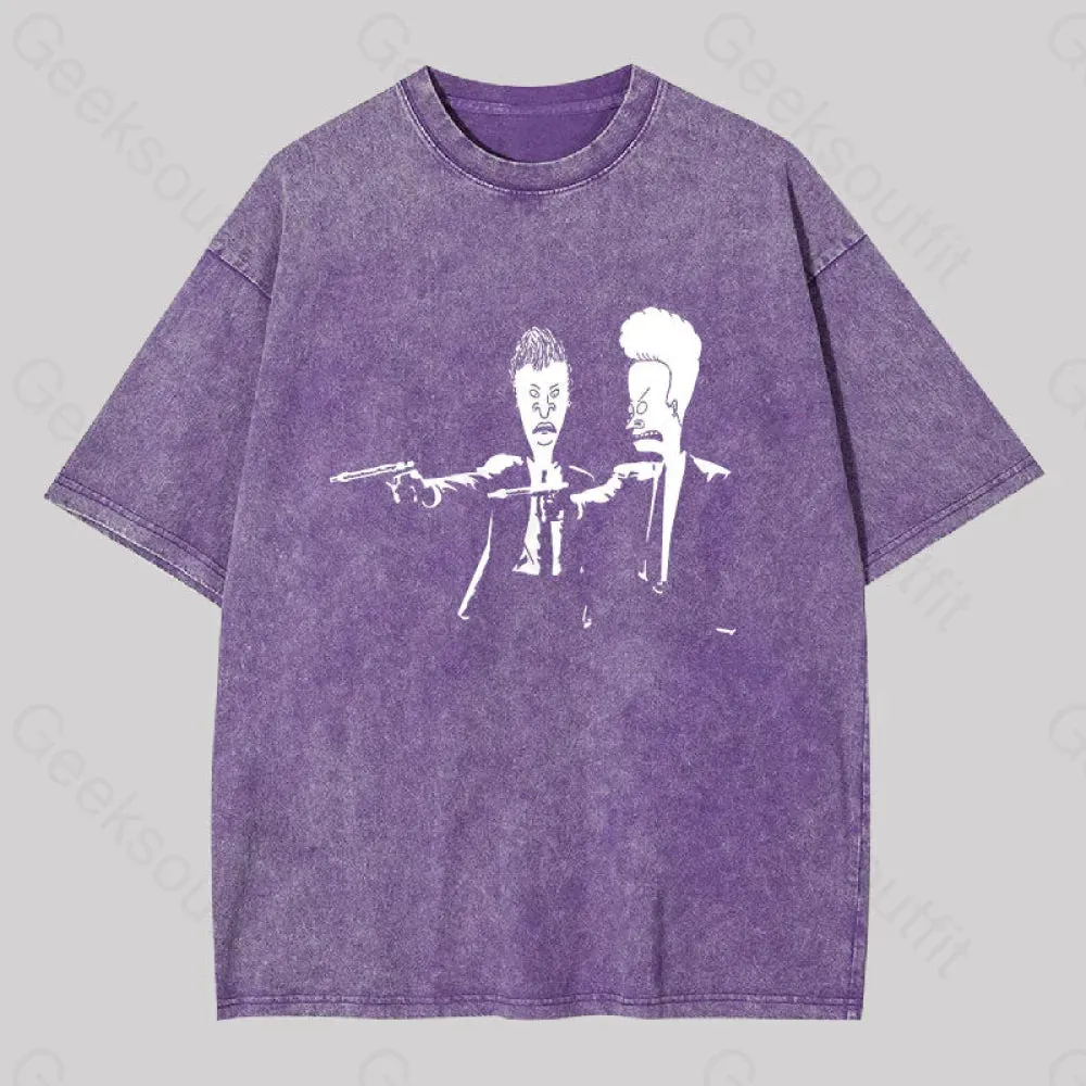 Beavis And Butthead Pulp Fiction Washed T-shirt